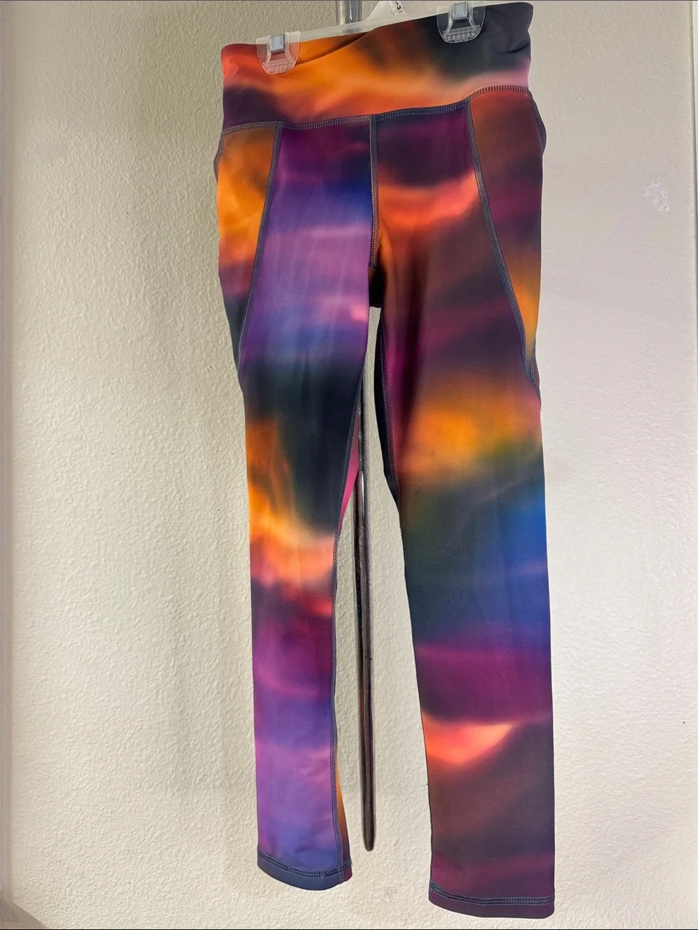 Old Navy Girls Multicolor Aurora Print Leggings - Purple, Orange, Blue